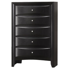 Briana Rectangular 5-drawer Chest Black - 200705