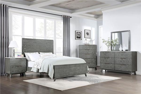 Nathan 5-piece California King Bedroom Set Grey - 224601KW-S5