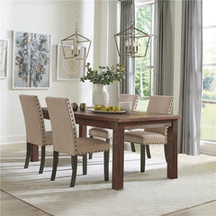 Coleman 5-piece Rectangular Dining Set Rustic Golden Brown - 107041-S5A