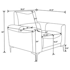 Glenmark Upholstered Track Arm Accent Chair Taupe - 509733