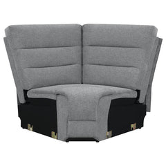 David Upholstered Reclining Sectional Sofa Smoke - 609620