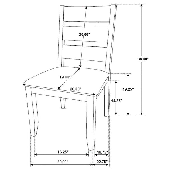 Alston Dining Room Set Knotty Nutmeg and Brown - 106381-S5