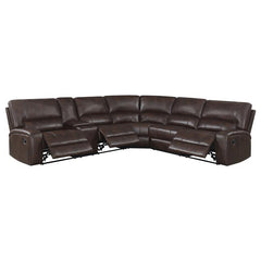Brunson 3-piece Upholstered Reclining Sectional Sofa Brown - 600440
