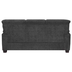 Clementine 2-piece Upholstered Padded Arm Sofa Set Grey - 506574-S2