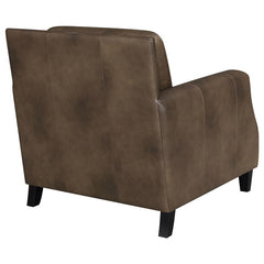 Leaton Upholstered Recessed Arm Accent Chair Brown Sugar - 509443