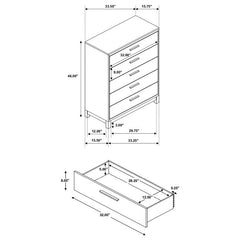 Edmonton 5-drawer Chest Rustic Tobacco - 204355