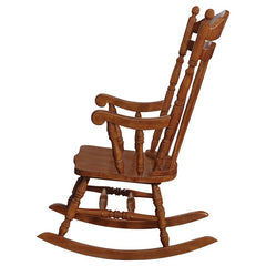 Aylin Solid Wood Rocking Chair Medium Brown - 600187II