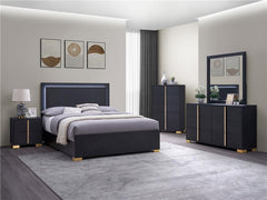 Marceline 5-drawer Bedroom Chest Black - 222835