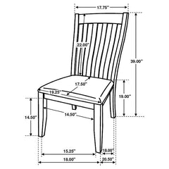 Nogales Slat Back Side Chairs Coastal Grey (Set of 2) - 109812