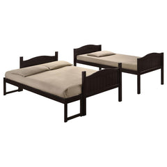 Arlo Wood Twin Over Full Bunk Bed Espresso - 405054BRN