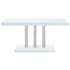 Brooklyn Rectangular Dining Table White High Gloss and Chrome - 193811