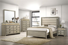 Giselle 5-piece Eastern King Bedroom Set Rustic Beige - 224391KE-S5