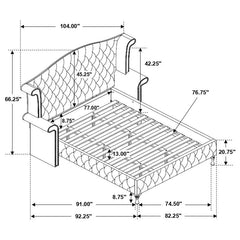 Deanna 5-piece California King Bedroom Set Black - 206101KW-S5