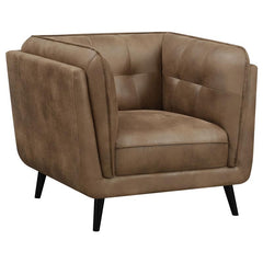 Thatcher 3-piece Upholstered Tuxedo Arm Sofa Set Brown - 509421-S3