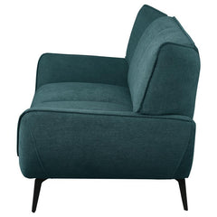 Acton Upholstered Flared Arm Loveseat Teal Blue - 511162