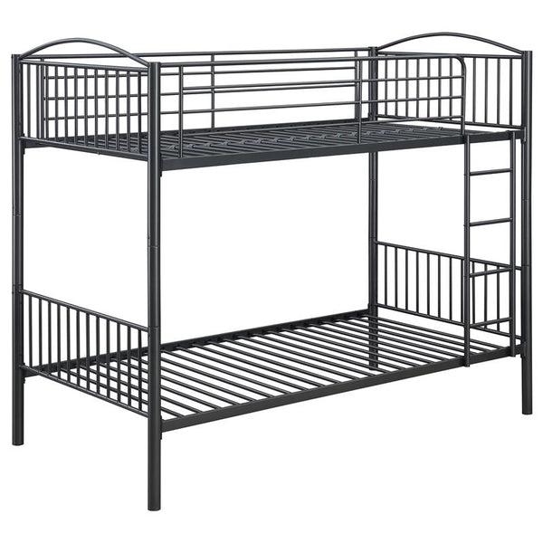 Anson Twin Over Twin Bunk Bed Gunmetal - 400739T