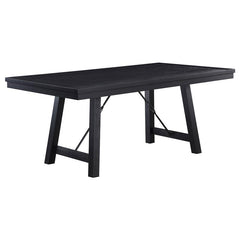 Newport 5-piece Rectangular Trestle Table Dining Set Black - 108141-S5