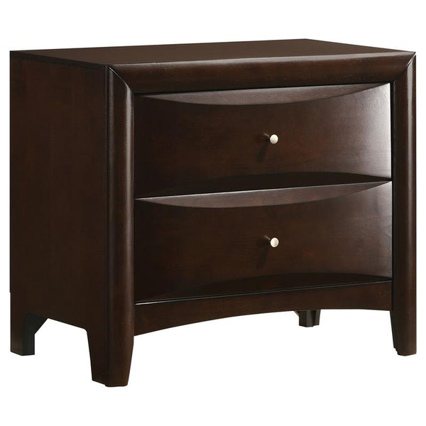 Phoenix 2-drawer Nightstand Deep Cappuccino - 200412