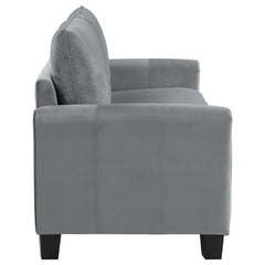 Davis 2-piece Upholstered Rolled Arm Sofa Grey - 509634-S2