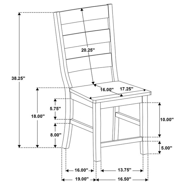 Newport 5-piece Rectangular Trestle Table Dining Set Black - 108141-S5