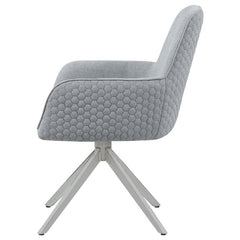Abby Flare Arm Side Chair Light Grey and Chrome - 110322