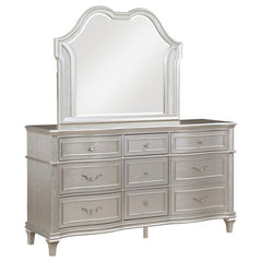 Evangeline 9-drawer Dresser with Mirror Silver Oak - 223393M