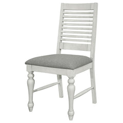 Aventine Ladder Back Dining Side Chair with Upholstered Seat Vintage Chalk and Grey (Set of 2) - 108242