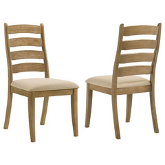Danvers Ladder Back Dining Side Chair Brown Oak (Set of 2) - 109152