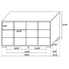 Marceline 5-piece Full Bedroom Set Black - 222831F-S5