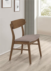 Dortch Dining Side Chair Walnut and Brown (Set of 2) - 108462
