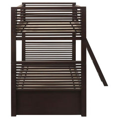 Oliver Wood Twin Over Twin Bunk Bed Java - 400736T