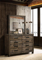Woodmont 8-drawer Dresser with Mirror Rustic Golden Brown - 222633M