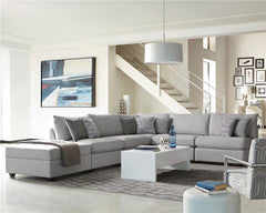 Cambria 4-piece Upholstered Modular Sectional Sofa Grey - 551511-S4B