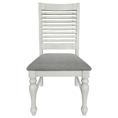 Aventine Ladder Back Dining Side Chair with Upholstered Seat Vintage Chalk and Grey (Set of 2) - 108242