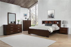Jessica 4-piece Eastern King Bedroom Set Cappuccino - 200719KE-S4
