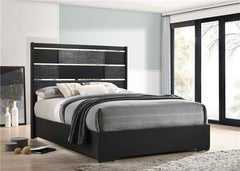 Blacktoft Wood Queen Panel Bed Black - 207101Q