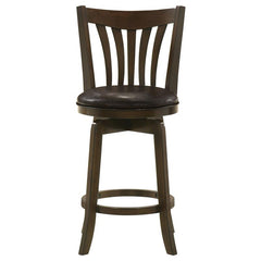 Lambert Counter Height Swivel Bar Stool with Upholstered Seat Dark Cherry - 182508