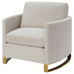 Corliss Upholstered Arched Arm Accent Chair Beige - 508823