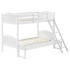 Arlo Wood Twin Over Full Bunk Bed White - 405054WHT