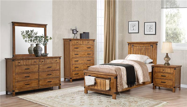 Brenner 4-piece Twin Bedroom Set Rustic Honey - 205260T-S4
