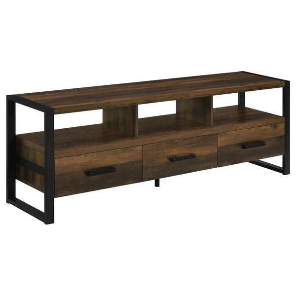 James 3-drawer Engineered Wood 60" TV Stand Dark Pine - 704282