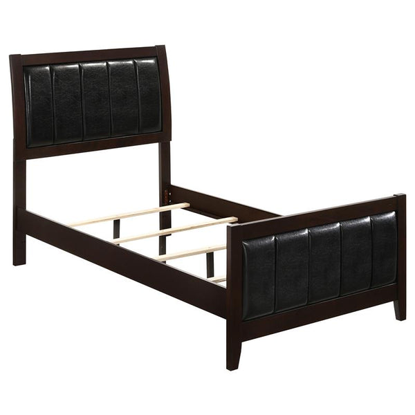 Carlton Wood Twin Panel Bed Cappuccino - 202091T
