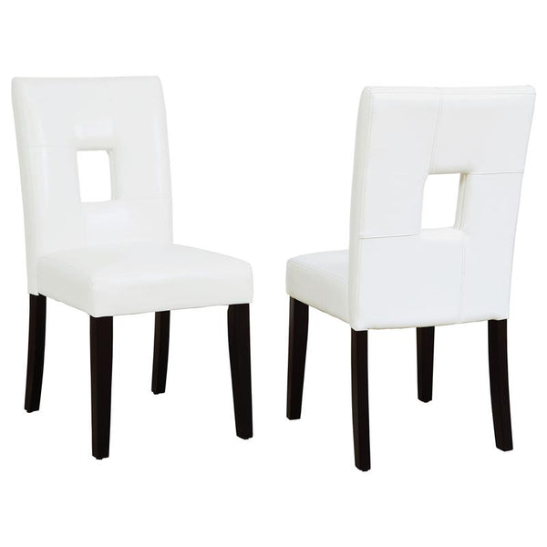 Shannon Open Back Upholstered Dining Chairs White (Set of 2) - 103612WHT