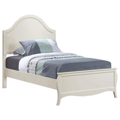 Dominique Wood Full Panel Bed Cream White - 400561F