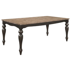 Bridget 6-piece Rectangular Dining Set Brown Brushed and Charcoal Sandthrough - 108221-S6