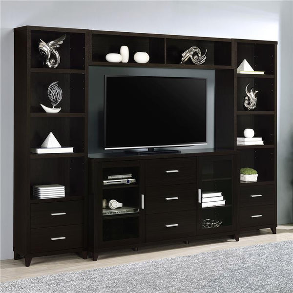 Lewes 4-piece 60" TV Entertainment Center Cappuccino - 700881-S4