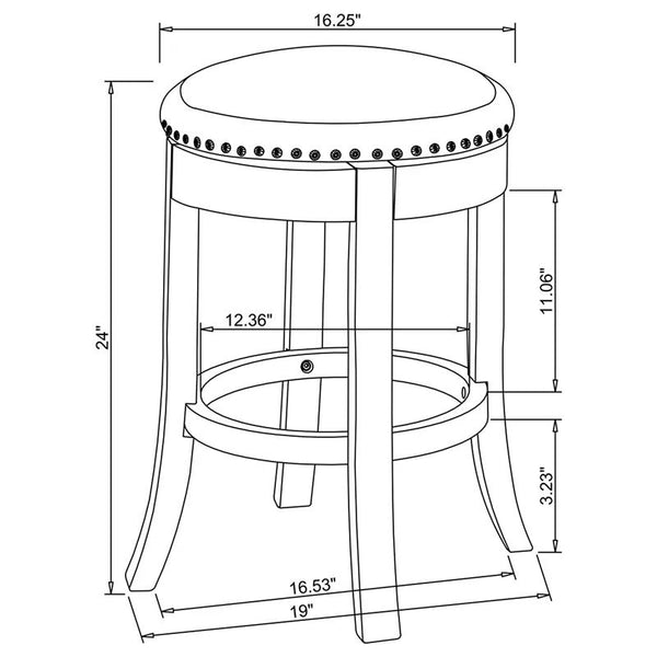 Aboushi Swivel Counter Height Stools with Upholstered Seat Brown (Set of 2) - 101059