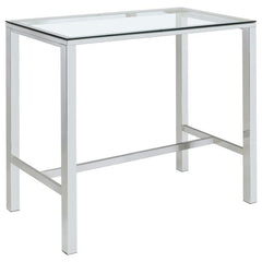 Tolbert 5-piece Bar Set with Acrylic Chairs Clear and Chrome - 104873-S5