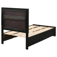 Miranda Wood Twin Storage Panel Bed Black - 206361T