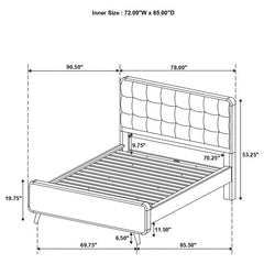 Robyn Wood California King Panel Bed Dark Walnut - 205131KW